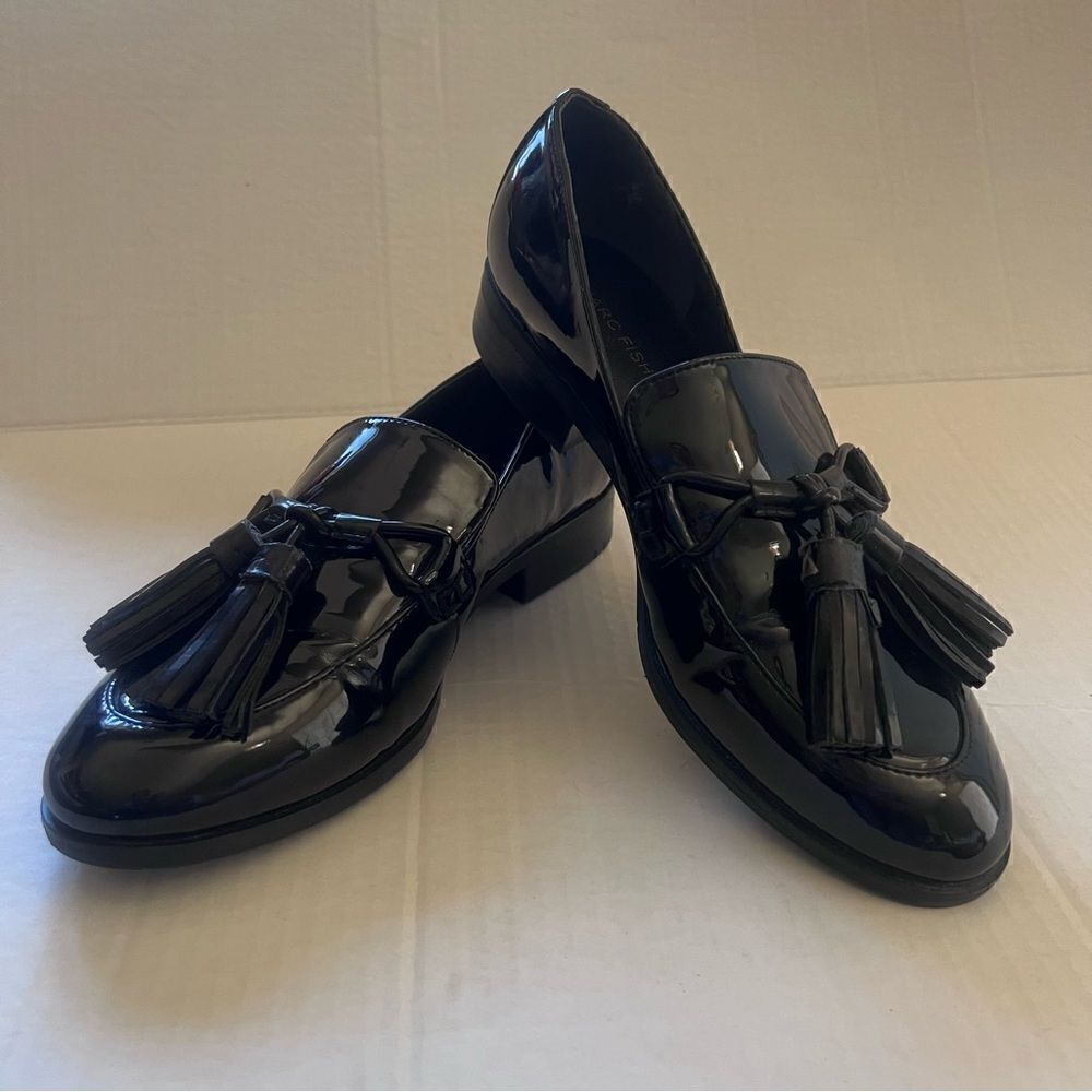 Marc Fisher Black Patent Loafers 6 1/2